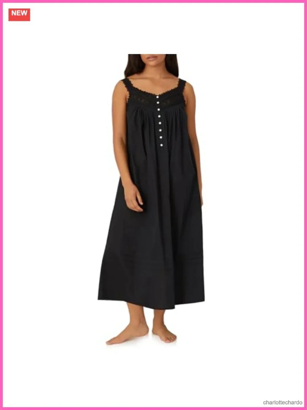 Sleeveless 100% Cotton Ballet Length Nightgown with Sweetheart Neckline